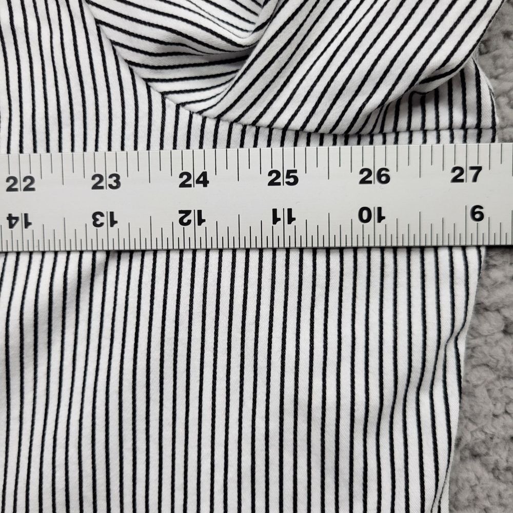 Lane Bryant Shirt Womens ' 26 White Black Striped Long Sleeve Button Up - Picture 7 of 15